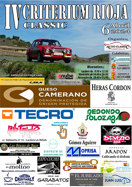 Criterium Rioja Classic - Cartel 2024 - Rally Regularidad