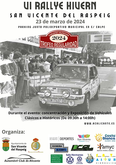 Rally Hivern - Cartel 2024 - Rally Regularidad